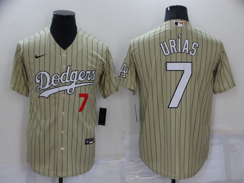 Men Los Angeles Dodgers #7 Urias green Stripe Game Nike 2022 MLB Jersey->tampa bay rays->MLB Jersey